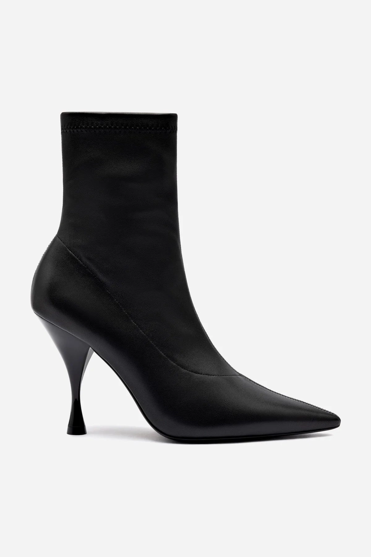 Wear Resistant Outsole Mini Georgia Boot In Black Stretch Leather