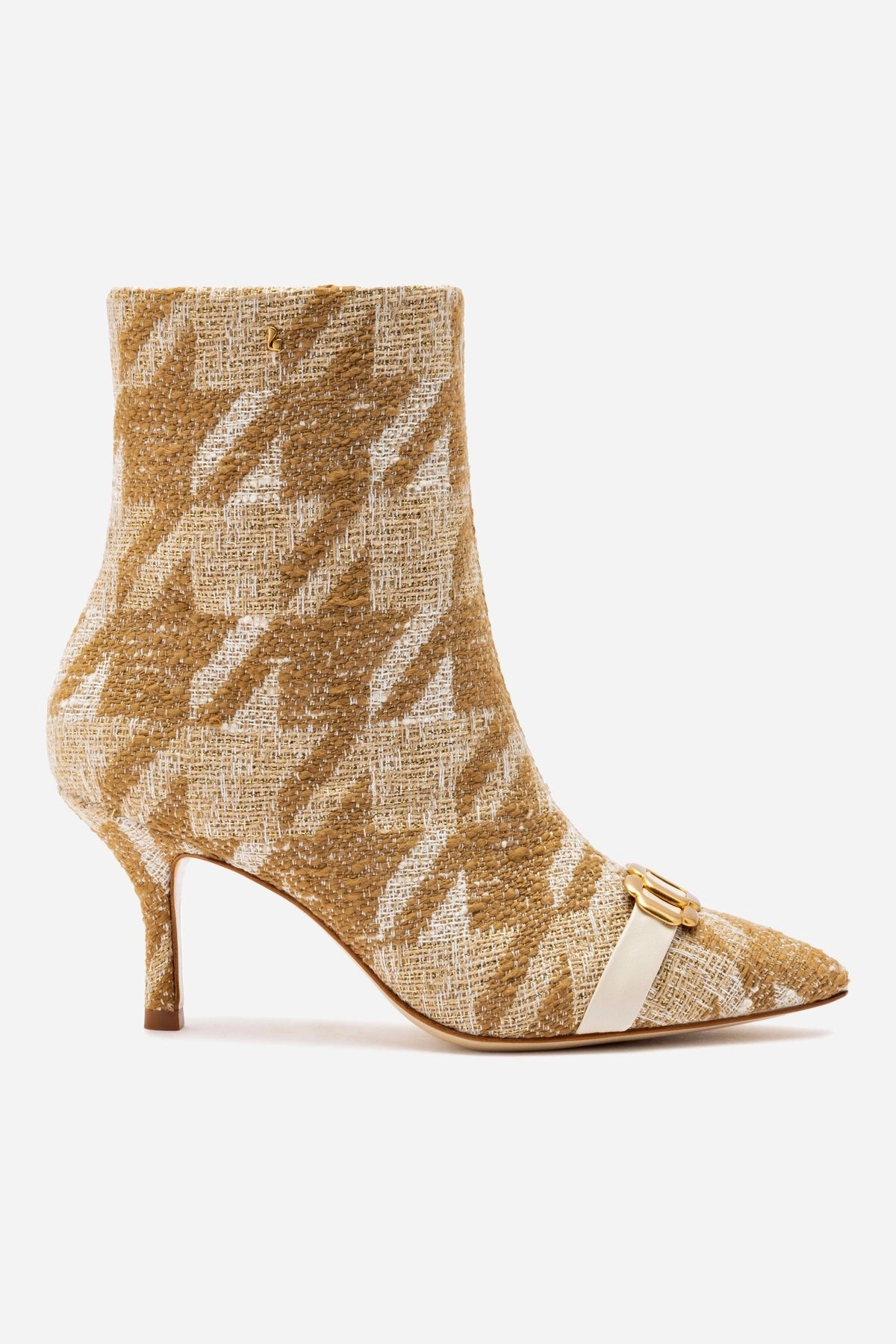 Hot Mood Mini Kate Boot In Latte Houndstooth Fabric