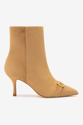 Mini Kate Boot In Peanut Suede and Daisy Accent Story Glow design