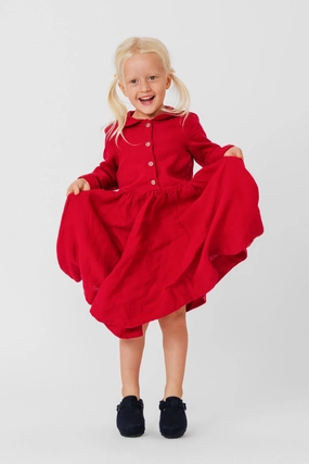 Mini Me Classic Dress, Long Sleeve Crisp Look