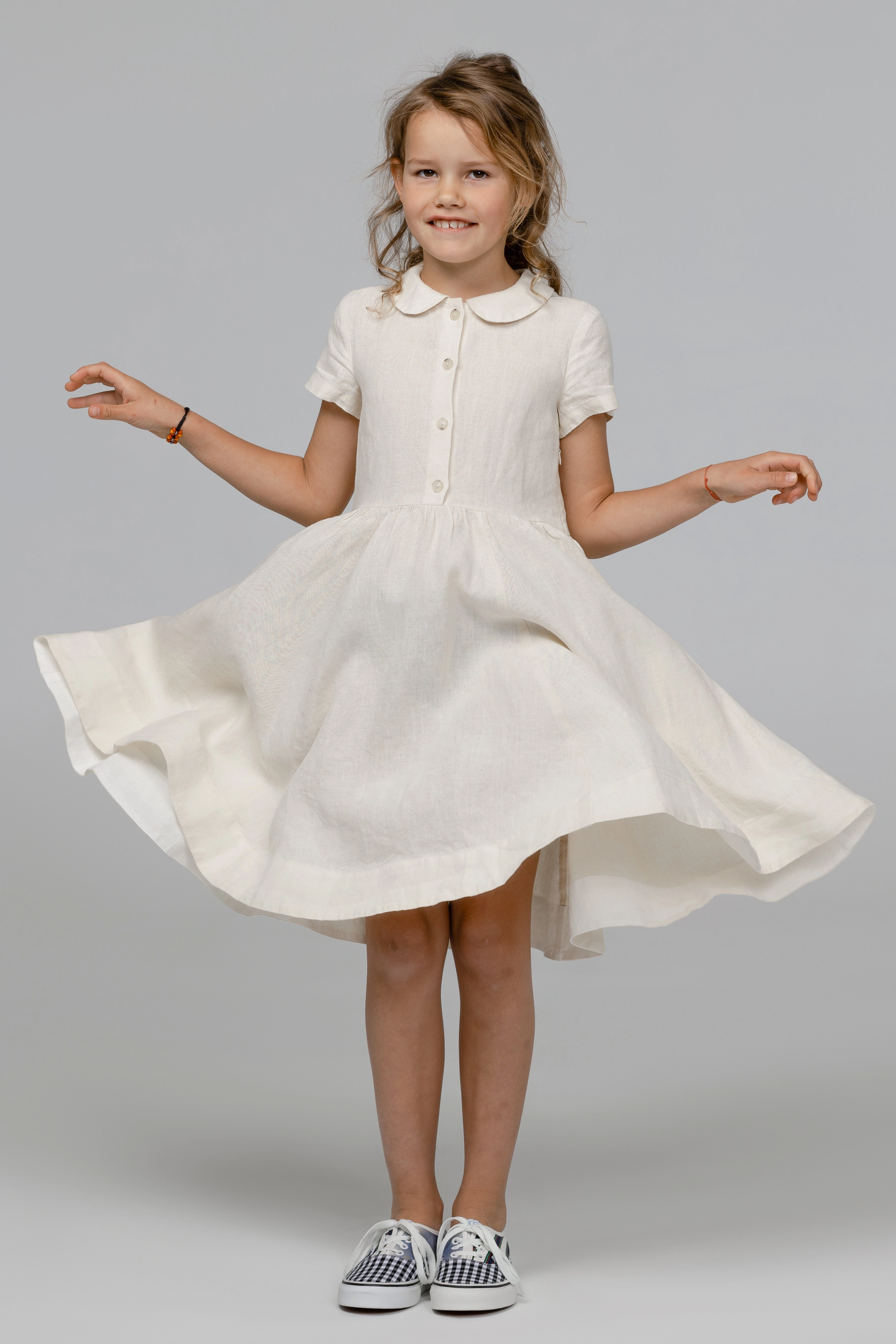 Soft Tones Mini Me Classic Dress, Short Sleeve