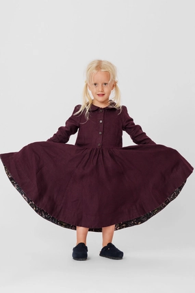 Easy Comfort Look Red Carpet Mini Me Classic Dress, Twill Linen
