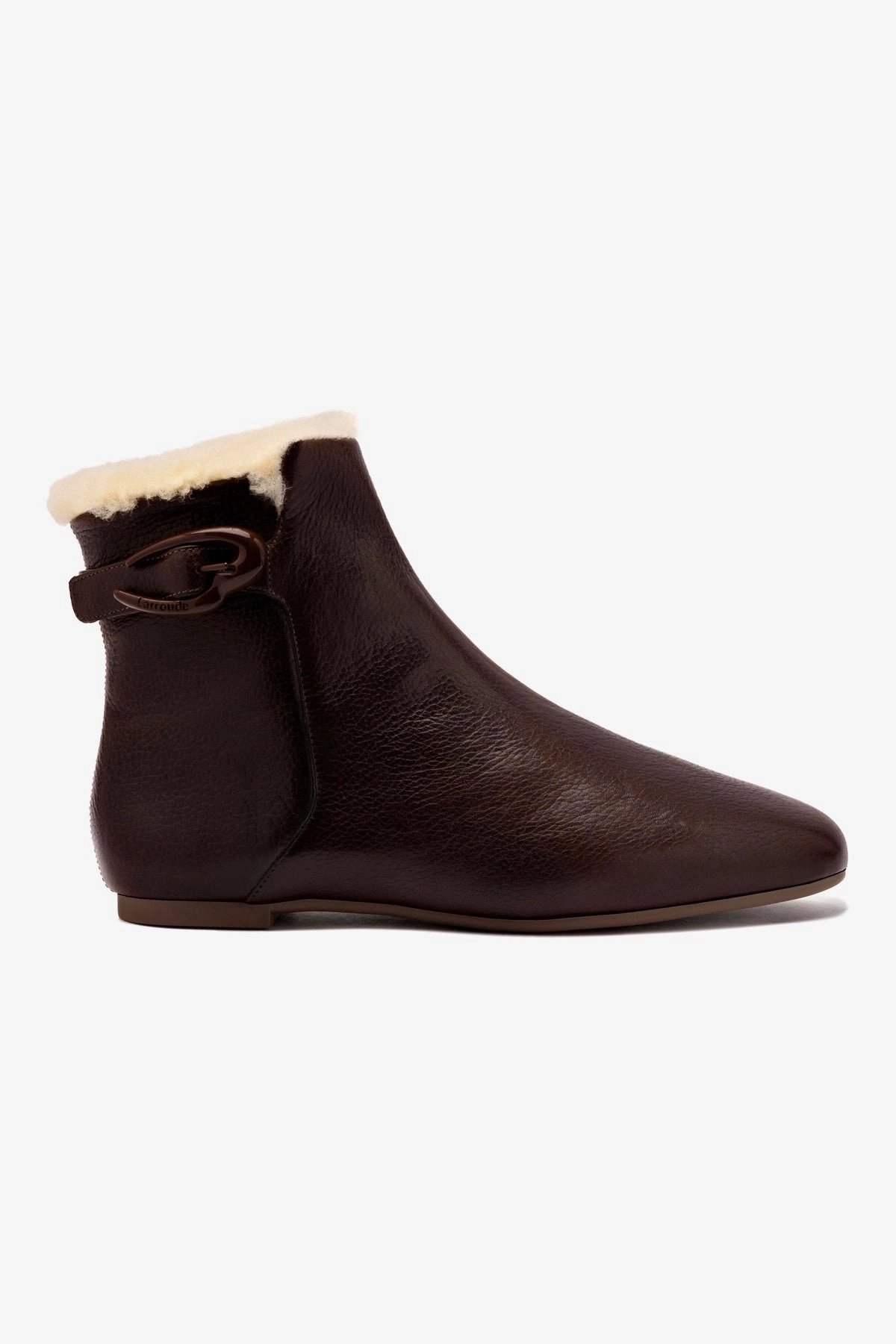Mini Verona Boot In Brown Leather And Natural Shearling Balance Core Show Stage