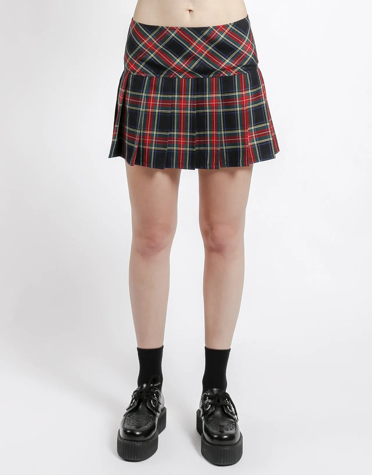 Adventure Ready PLEATED SKIRT BLACK PLAID
