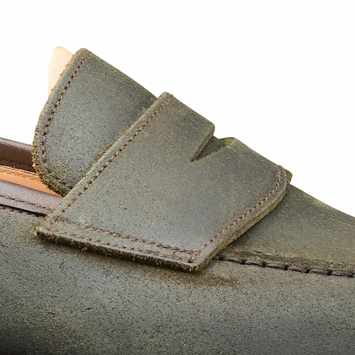 Boston 2 Green Rough-Out Suede Professional Attire