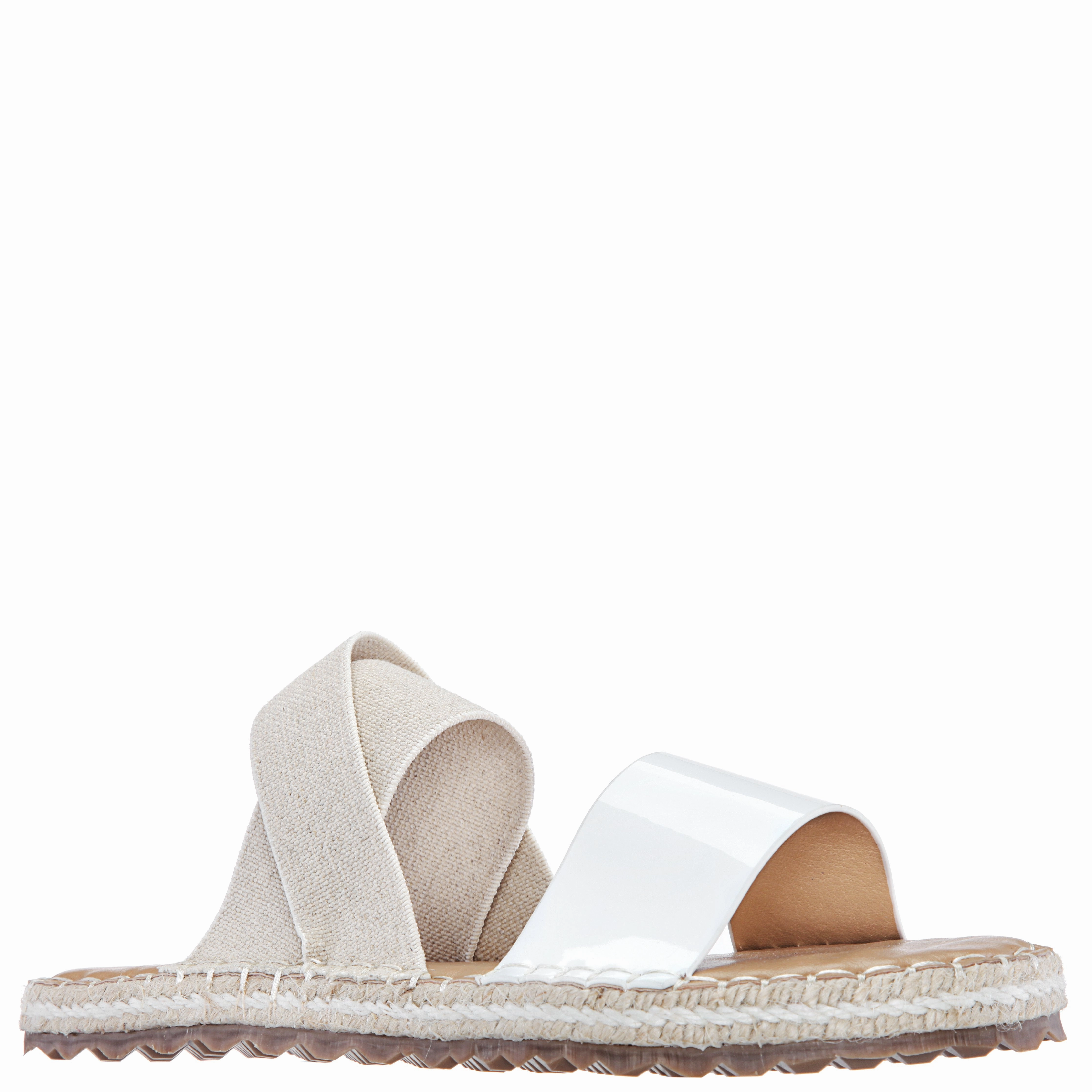 MINX-WHITE PATENT Adjustable Lace Closure Hero Walk