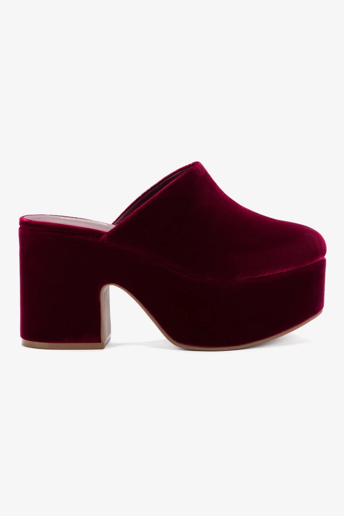 Miso Platform Clog In Wine Velvet Pool Time