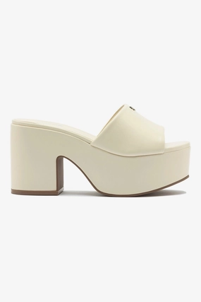 Grab Now Arch Support Technology Miso Platform Mule In Ivory Leather