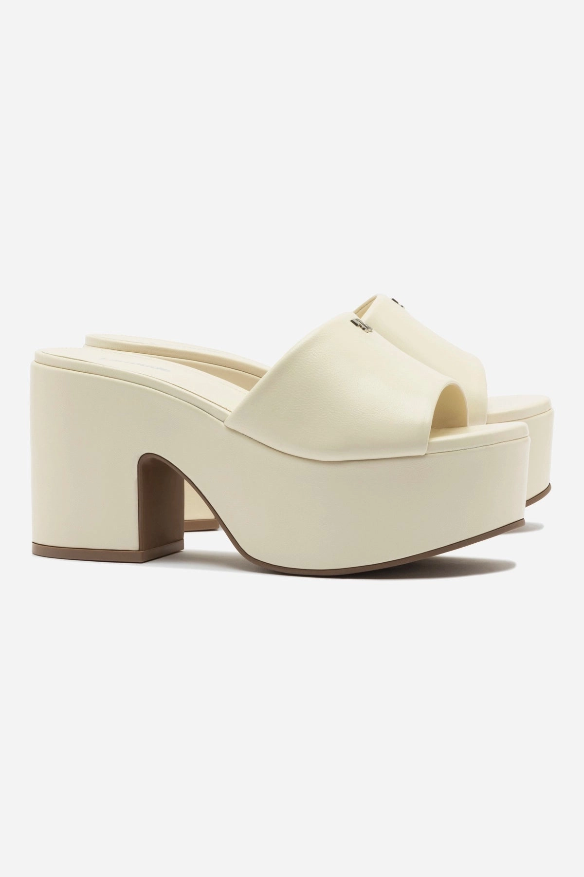 Lake Step Freeze Grip Miso Platform Mule In Ivory Leather