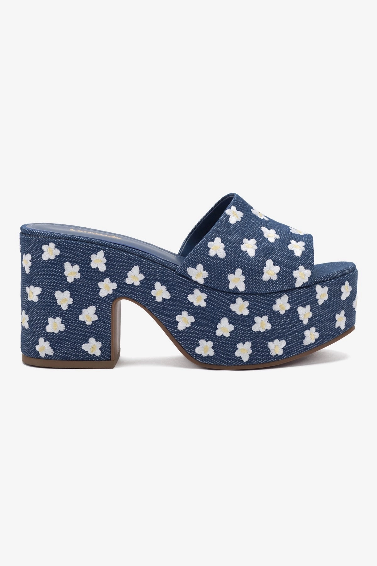 Pilates Cool Miso Platform Sandal In Blue Denim