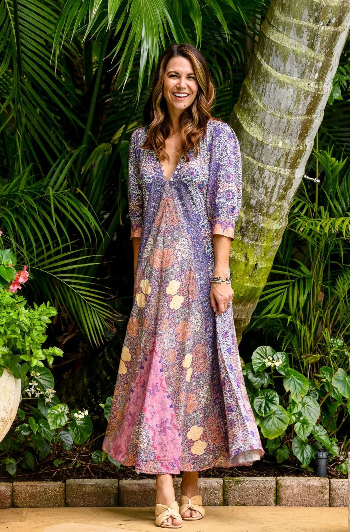 Eco-friendly Subtle Look Daphne Dress / Stained Glass Plum