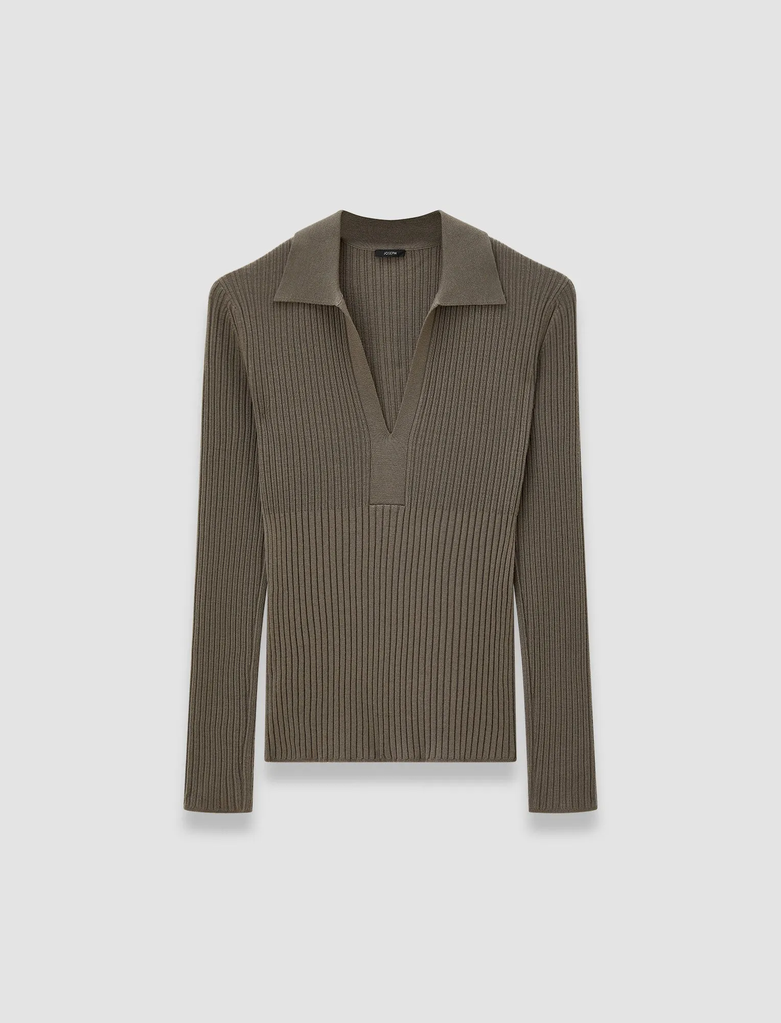 Daily Warmth Merino Rib Knit Polo Top