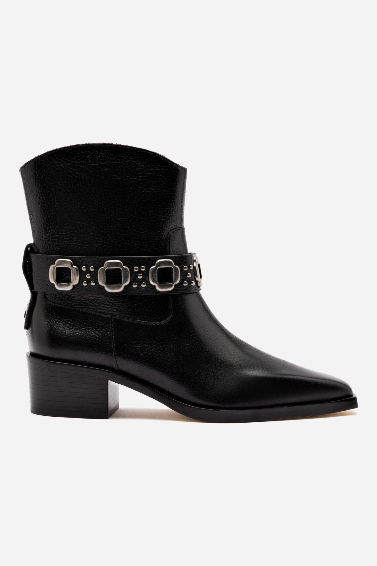 Teen Edge orthopedic Milan Rodeo Bootie In Black Leather