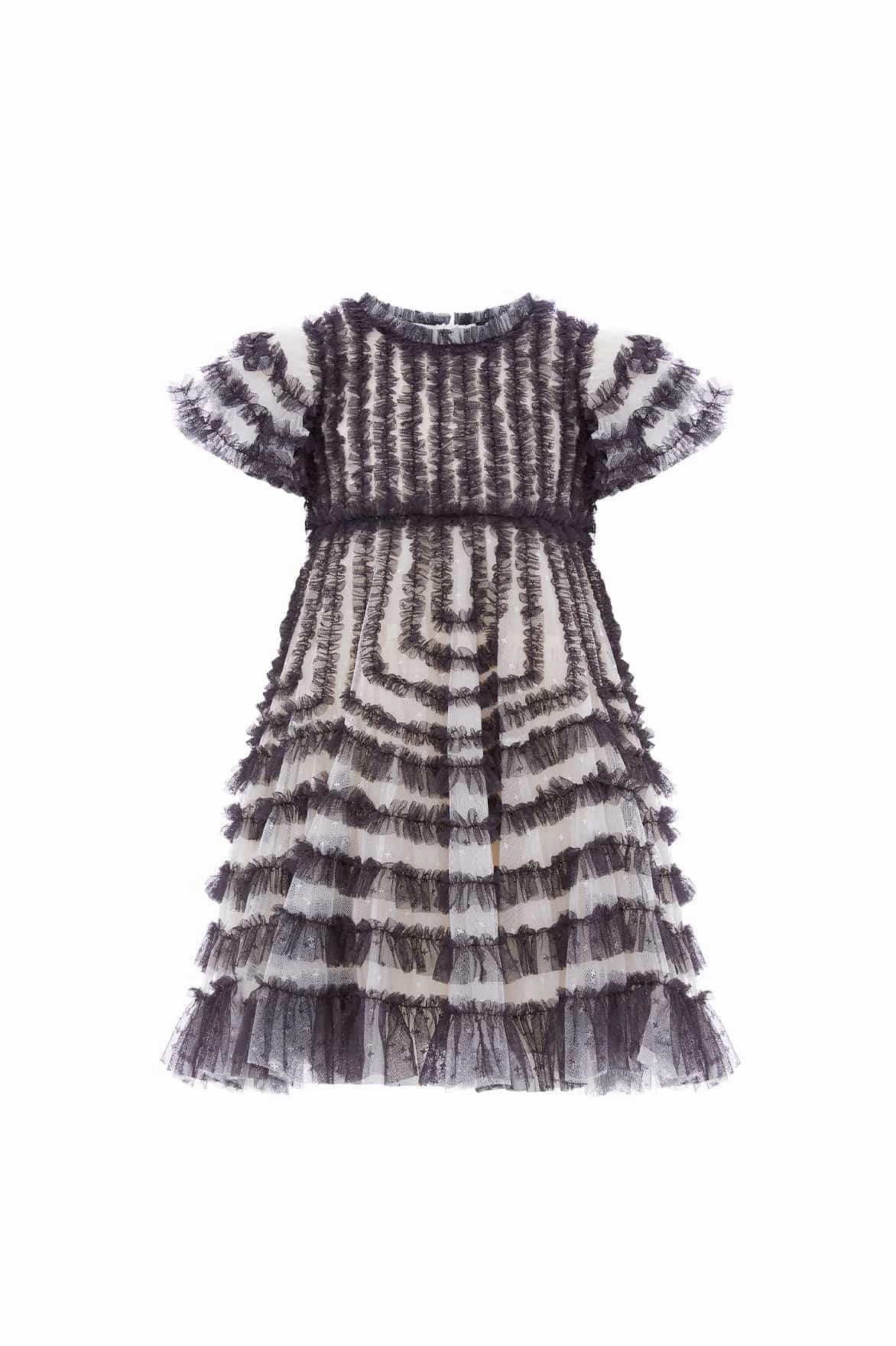 La Vie En Rose Short Sleeve Kids Dress DropShoulderConstruction