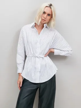 White Stripe Channel Waist Shirt FadeResistant Finish WaterResistant