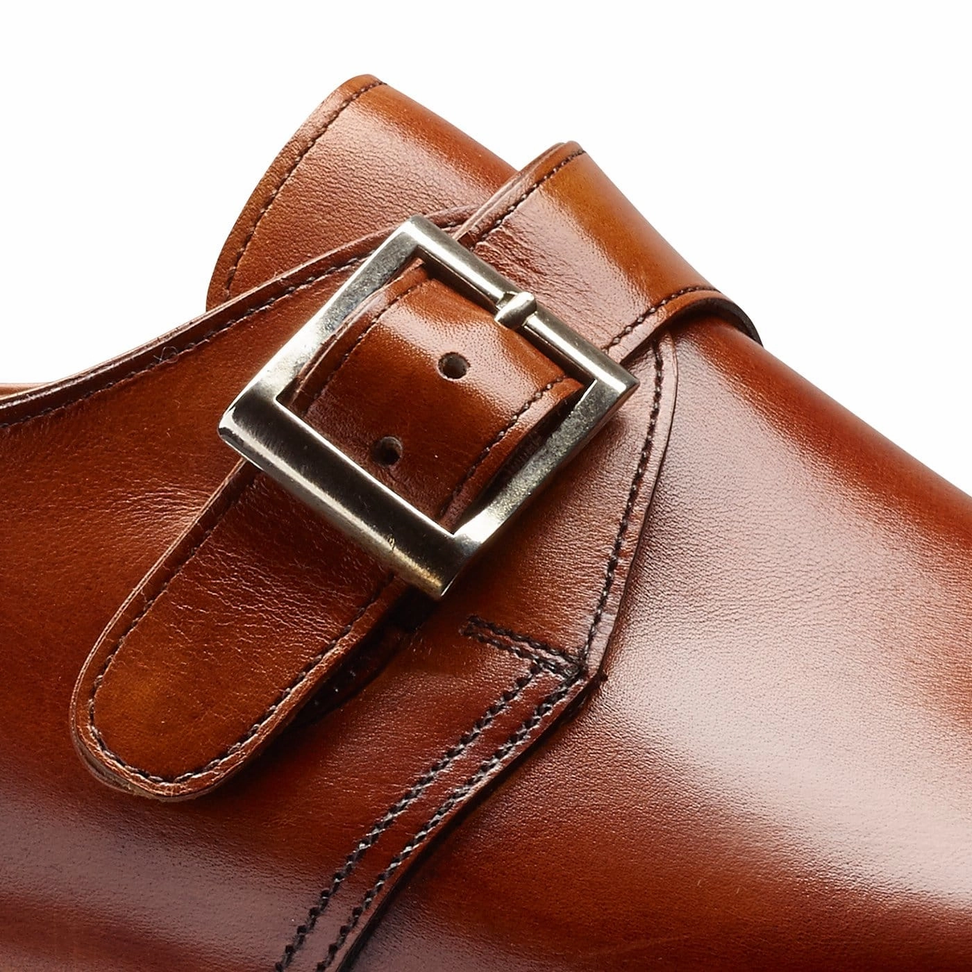 Gold Tone Weight Distribution System Monkton Chestnut Burnished Calf