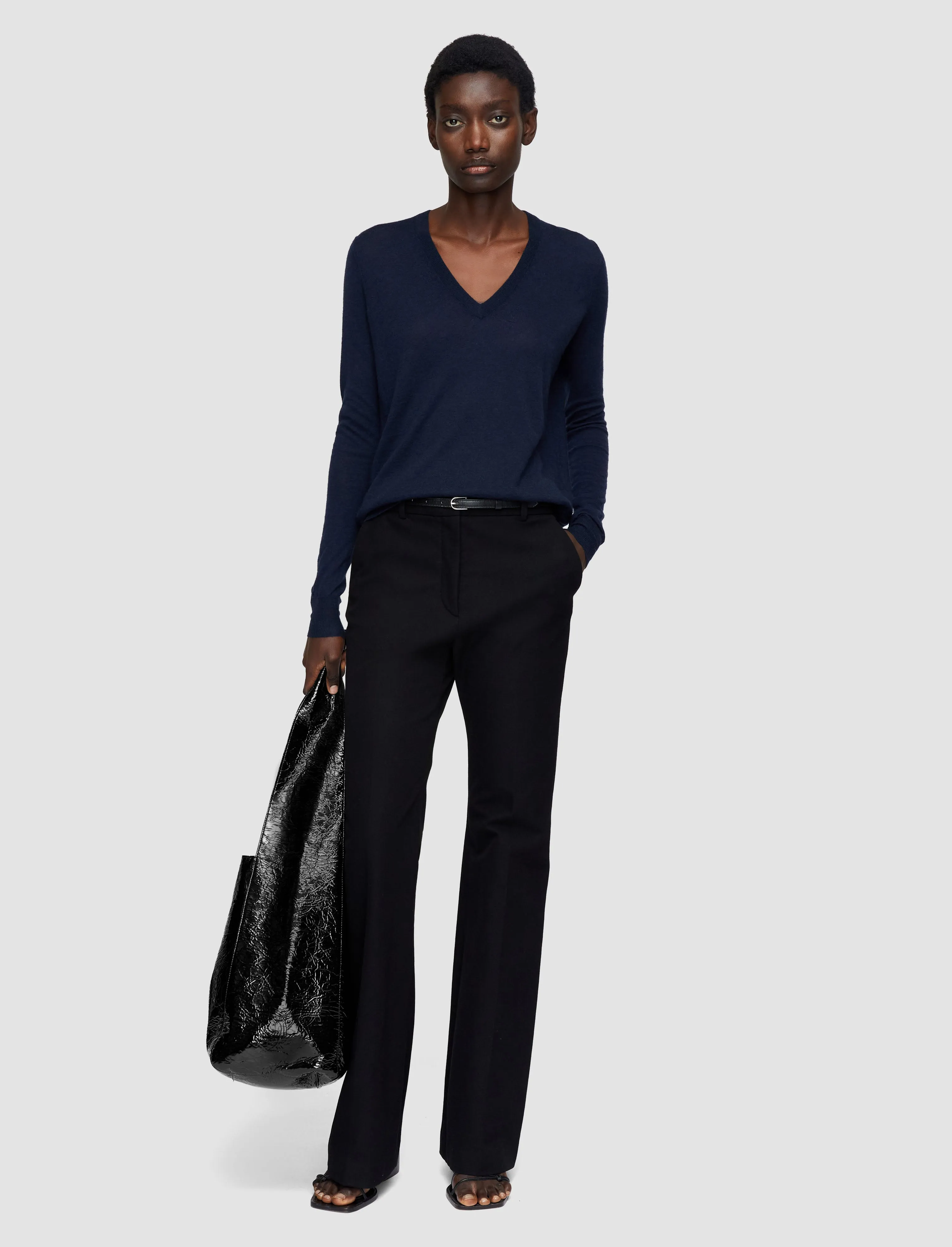 Essential Wear Cashair V Neck Jumper