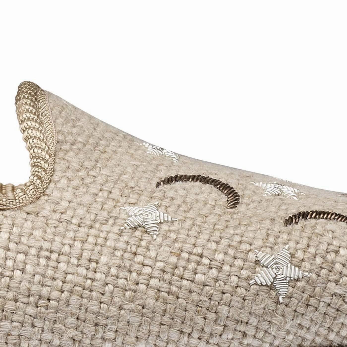 Moons & Stars Oatmeal Linen Comfortable Durability Casual Slides