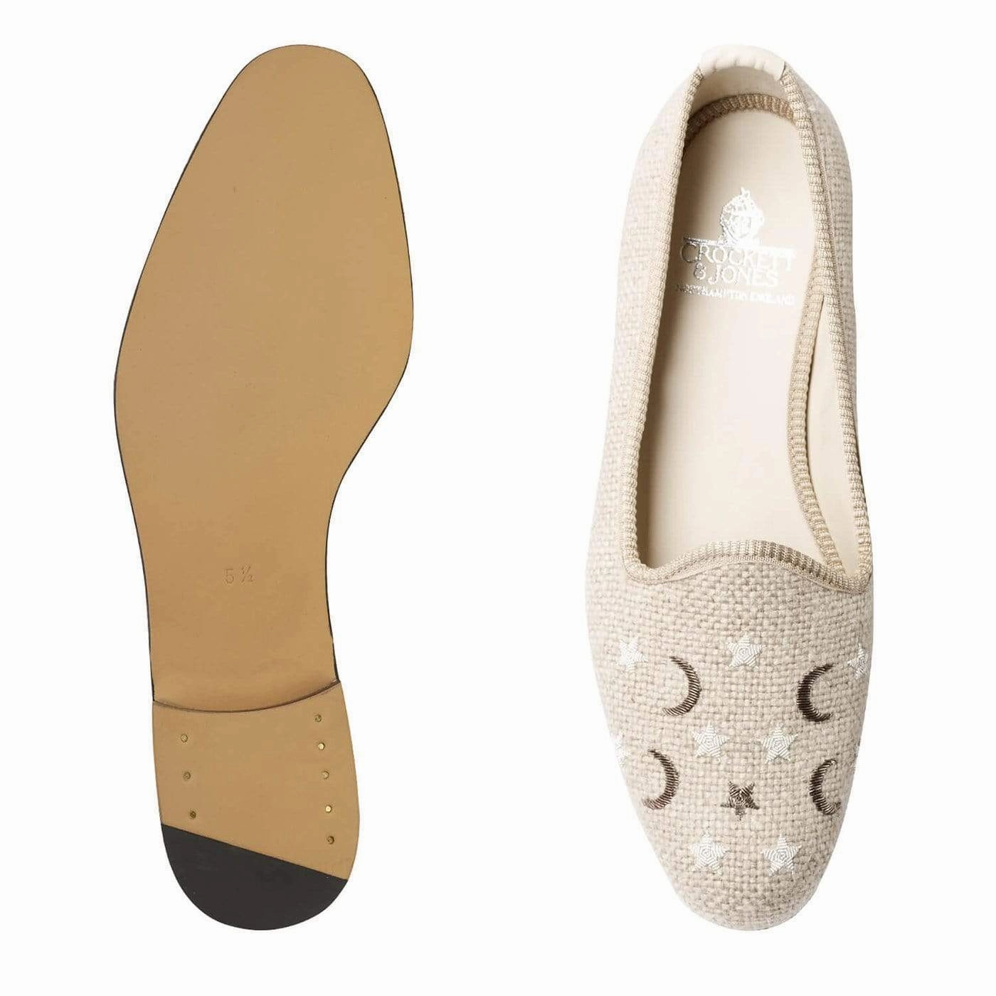 Moons & Stars Oatmeal Linen Comfortable For Treadmill Heel Strap