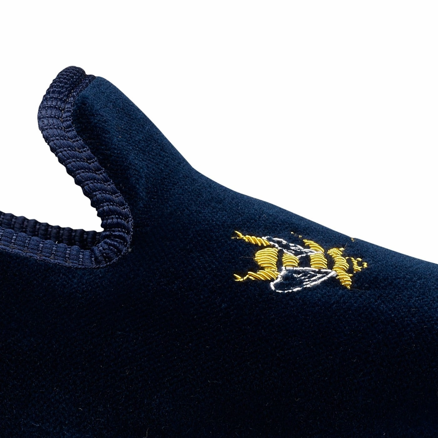 Bees Navy Velvet Minimalist Look