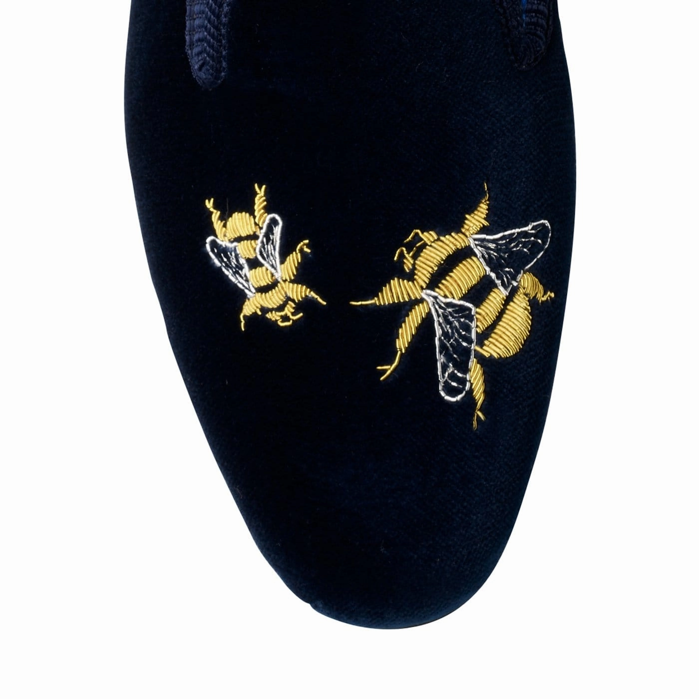 Stone Glam Durable Stitching Bees Navy Velvet
