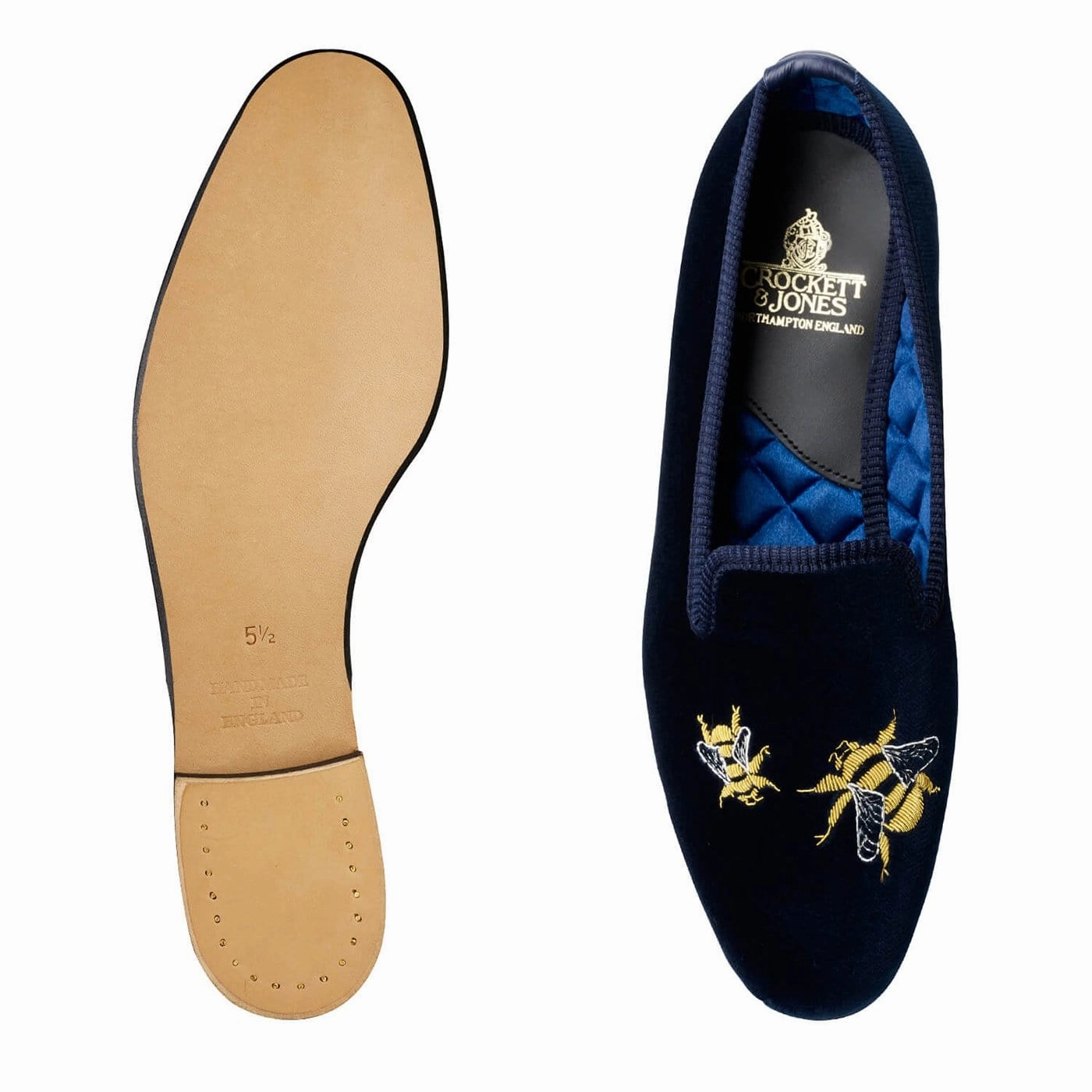 synthetic material Practical Function Bees Navy Velvet