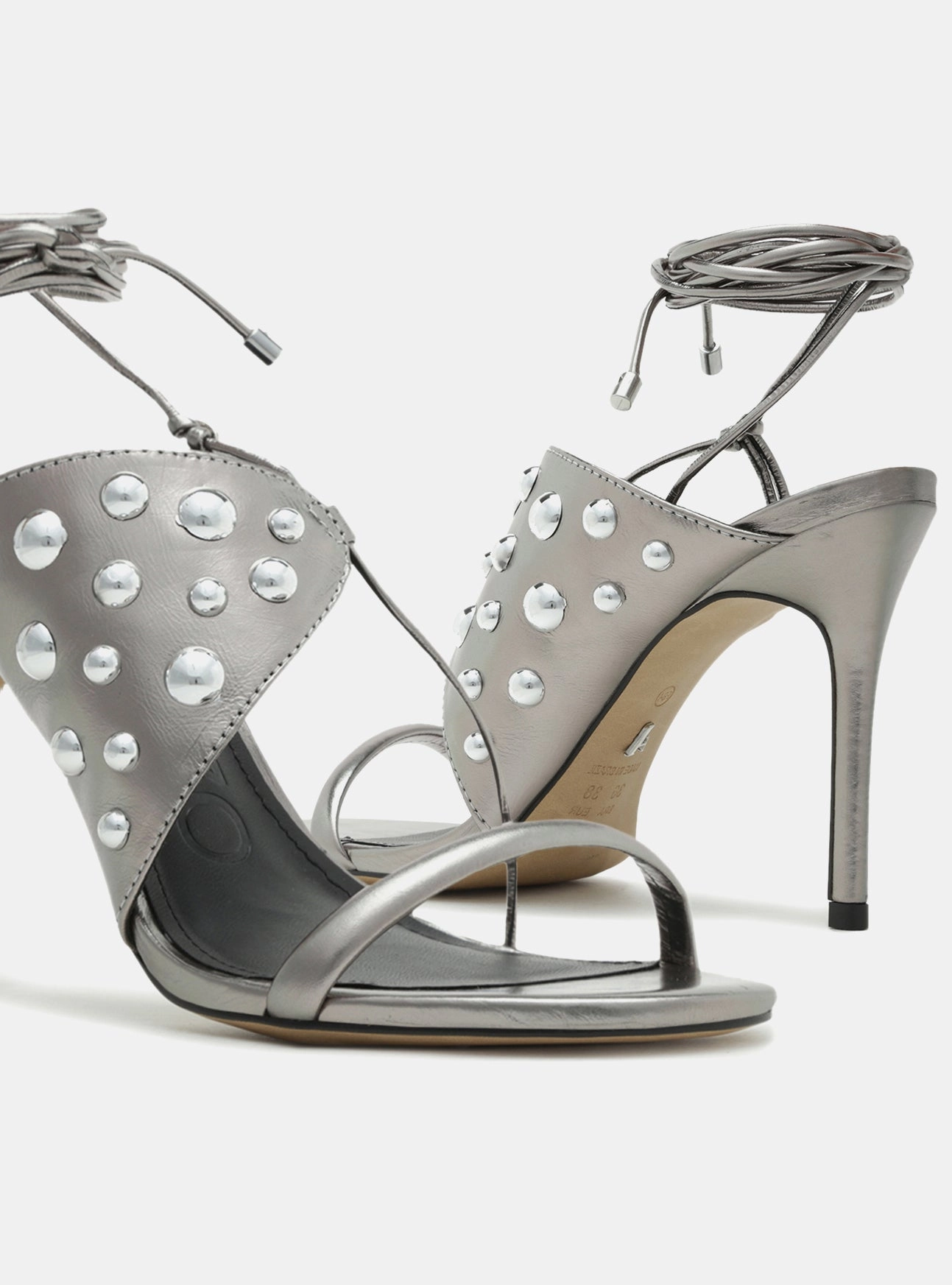 Penelope Leather Stiletto Sandal Flexible Outsole Construction