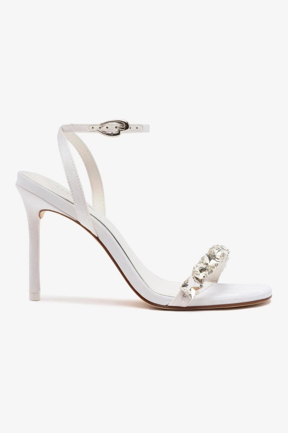 Calypso Sandal In White Fabric Stable Skin Fresh