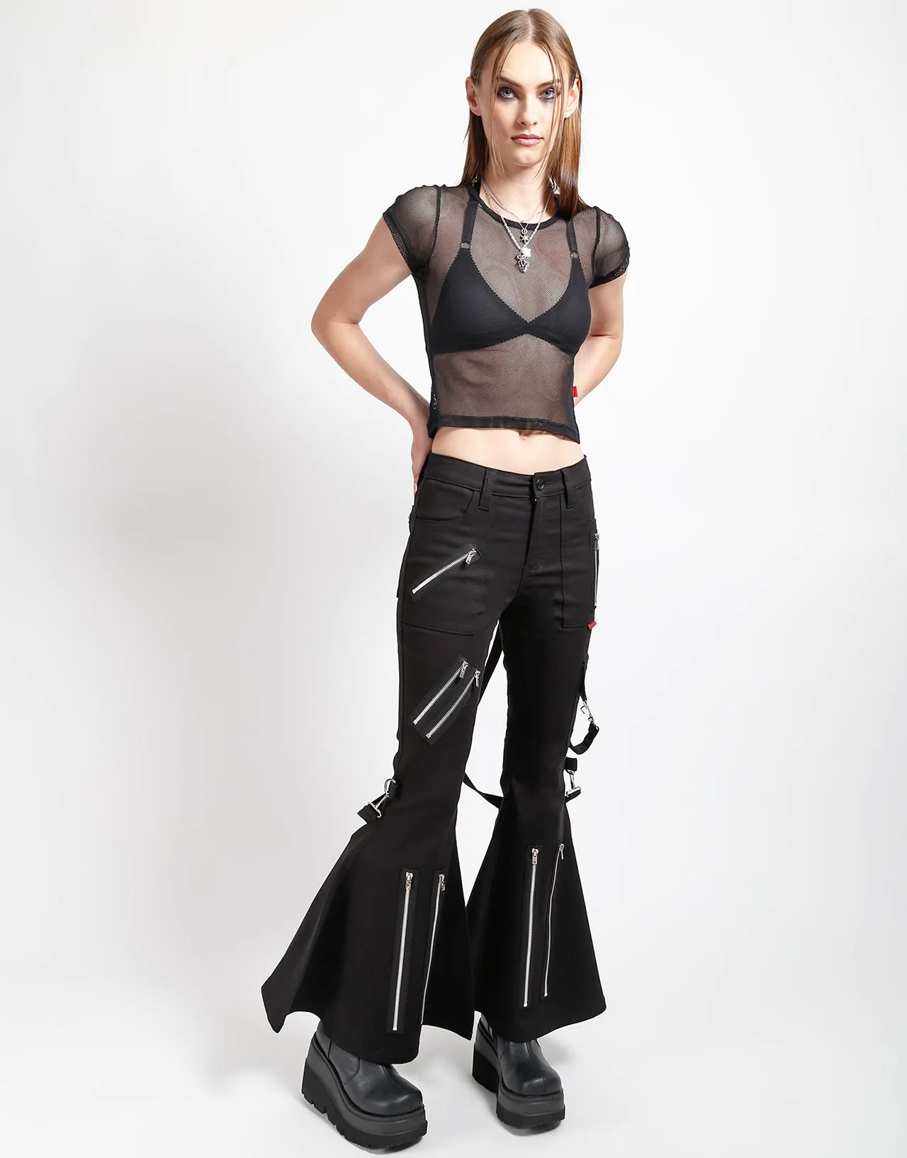 Wide-leg cut TearResistantMaterial SPACE PUNK PANT