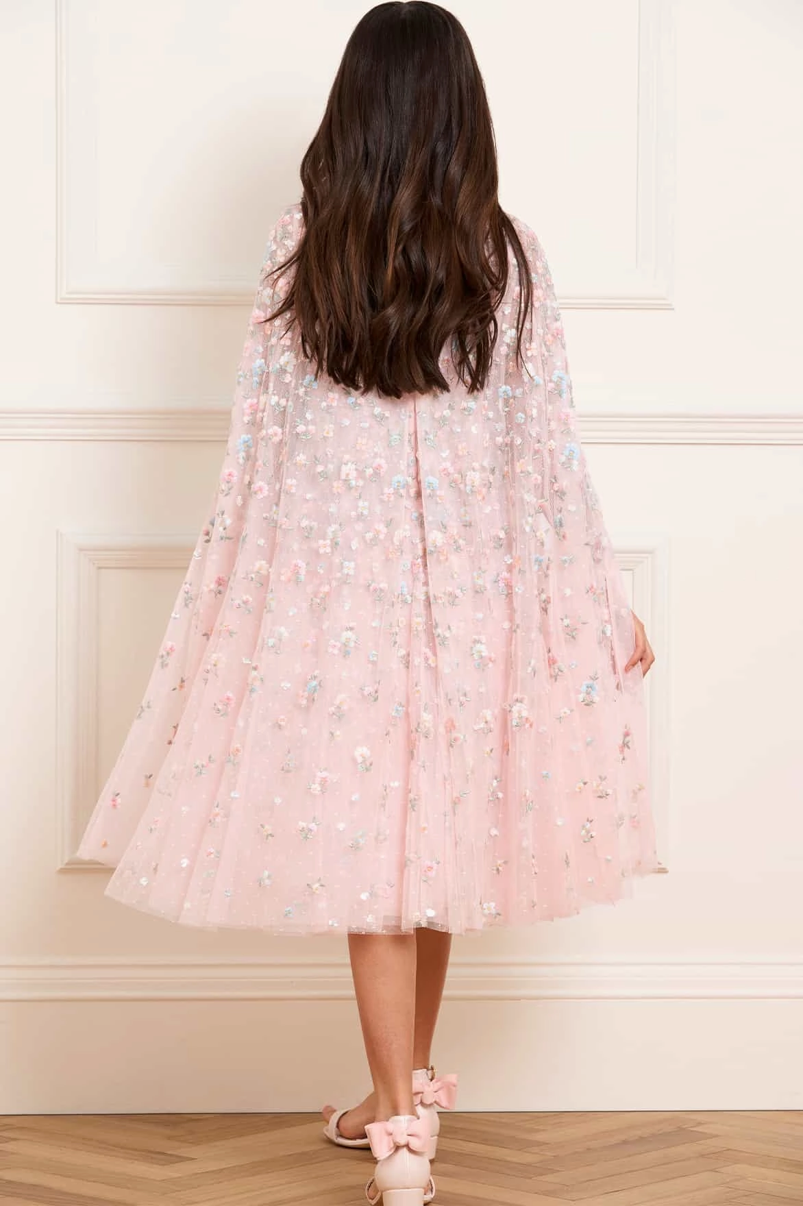 Sustainable Manufacturing Dahlia Ditsy Cape Kids Dress