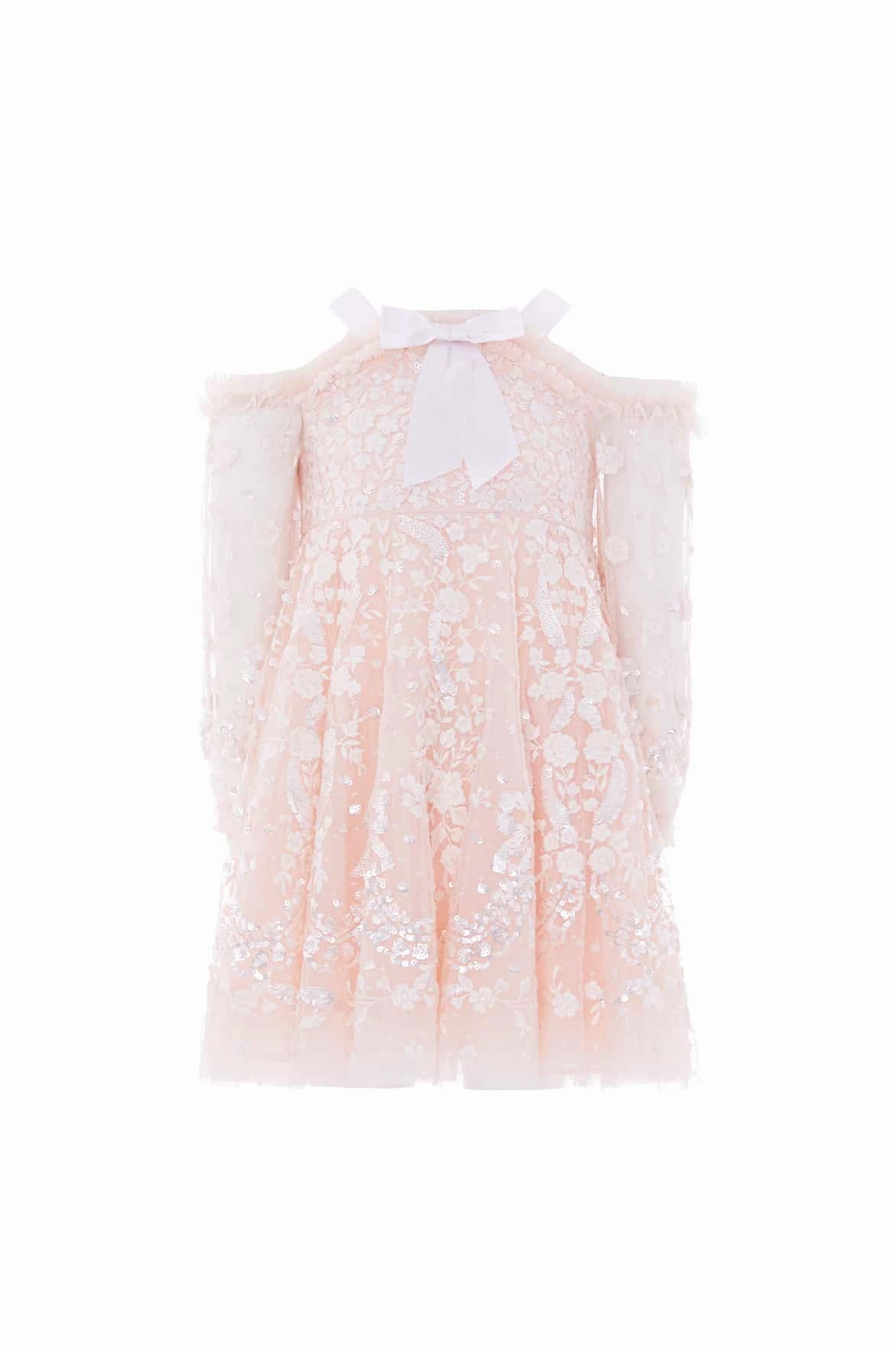 Everyday Look AbrasionResistant Finish Adeline Off-Shoulder Kids Dress