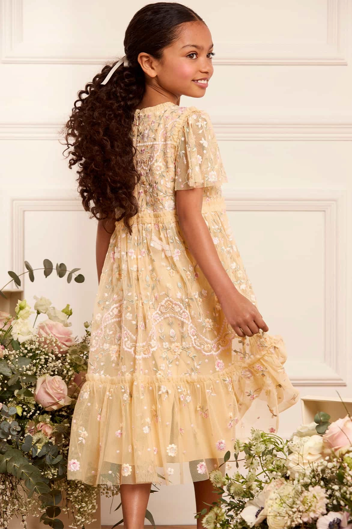 Reverseble Design AllPurposeWear Dragonfly Garden Kids Dress