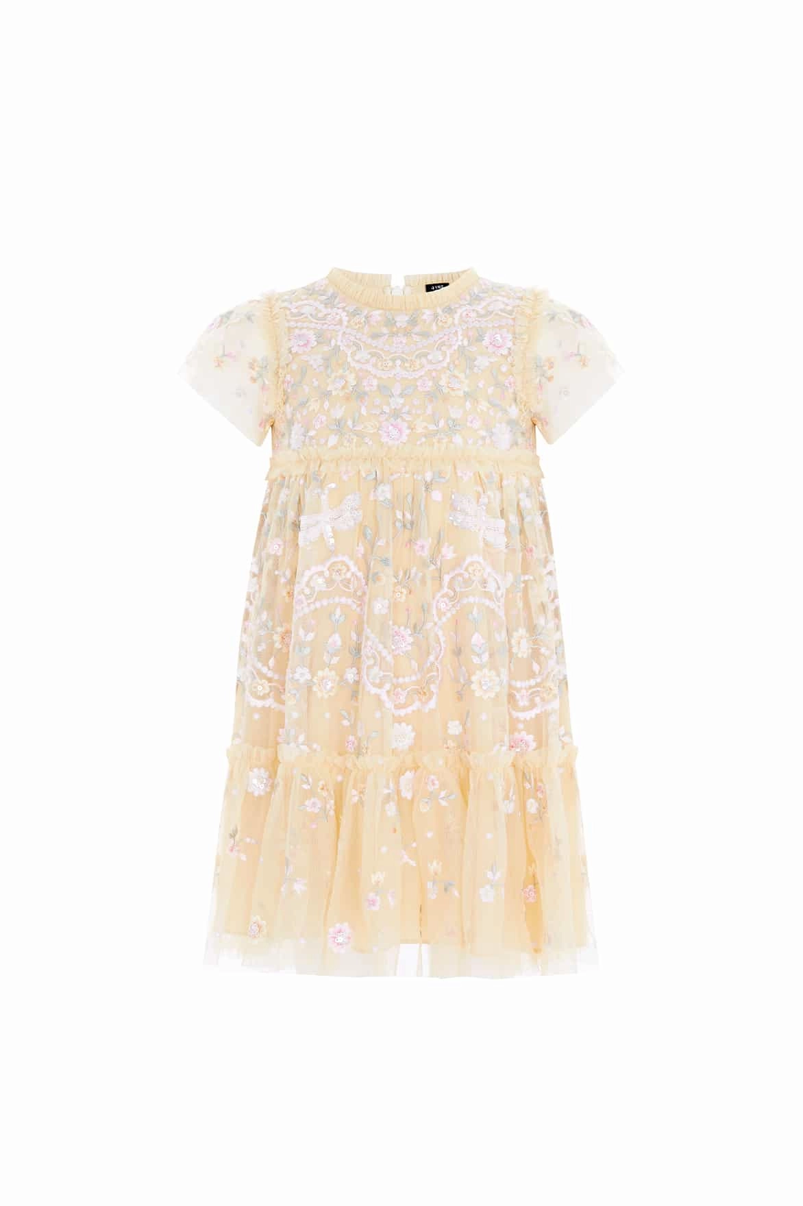 Friction Reducing Finish Dragonfly Garden Kids Dress