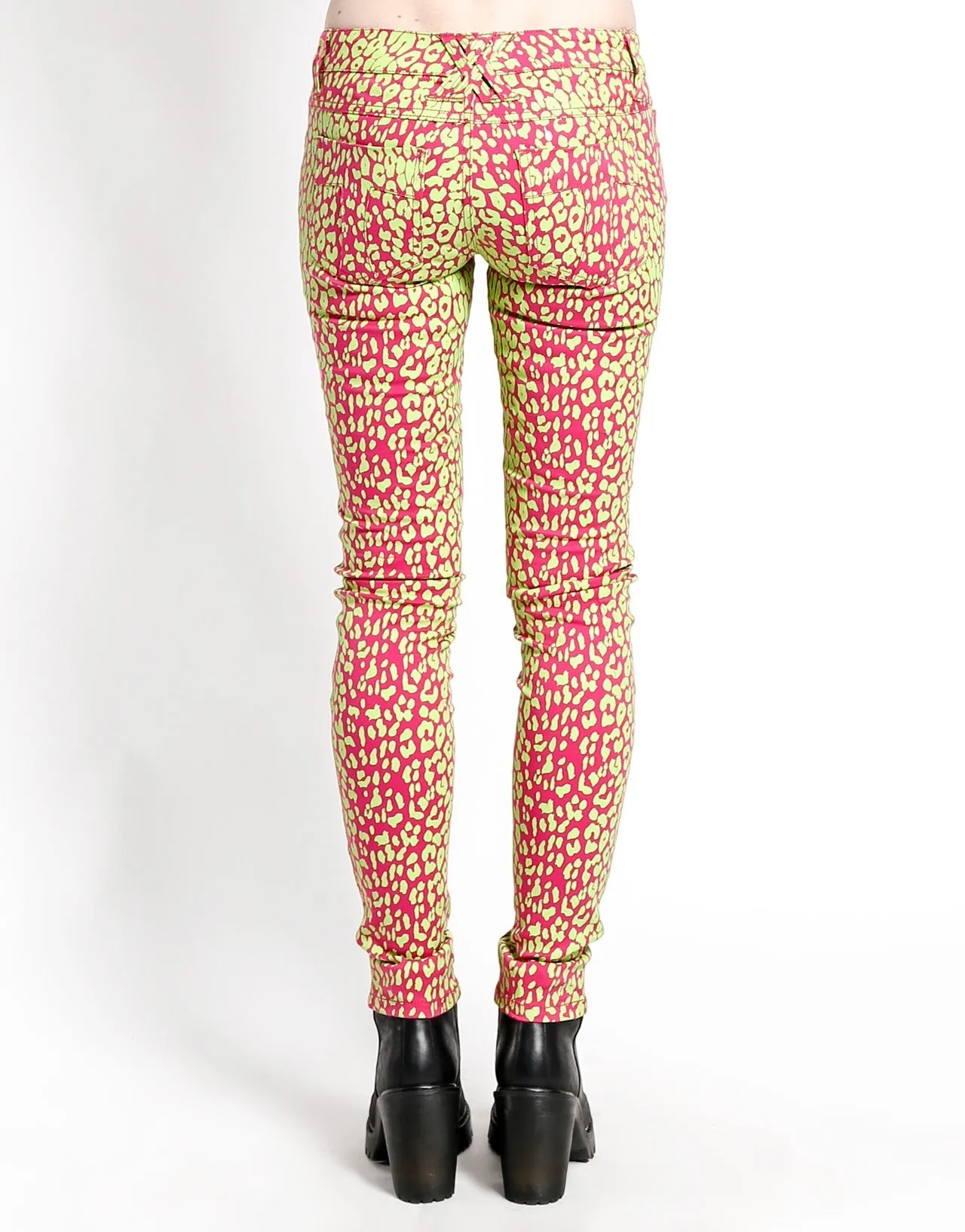 NEON LEOPARD PRINT SKINNY - LIME Active Utility