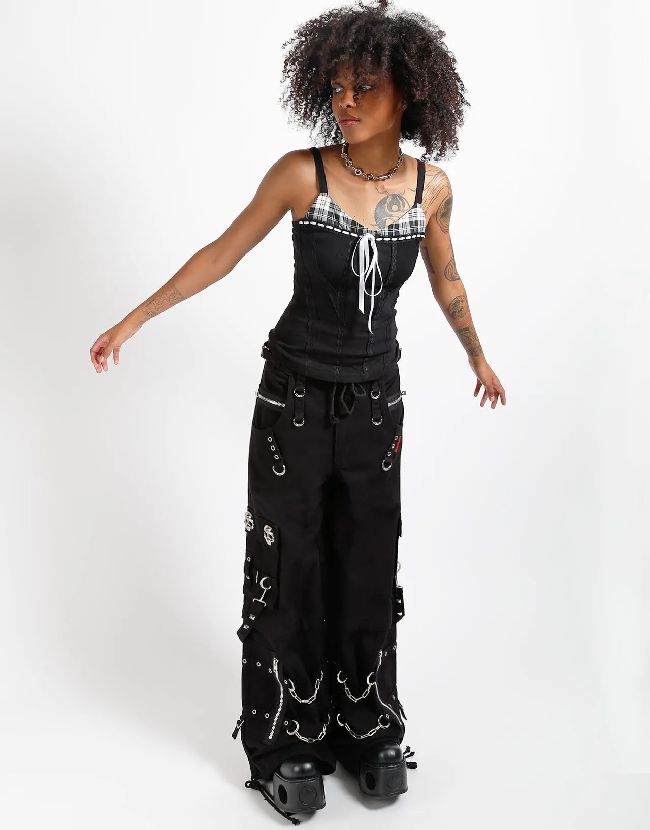 SKULL DENIM STUD PANT LightweightWeave