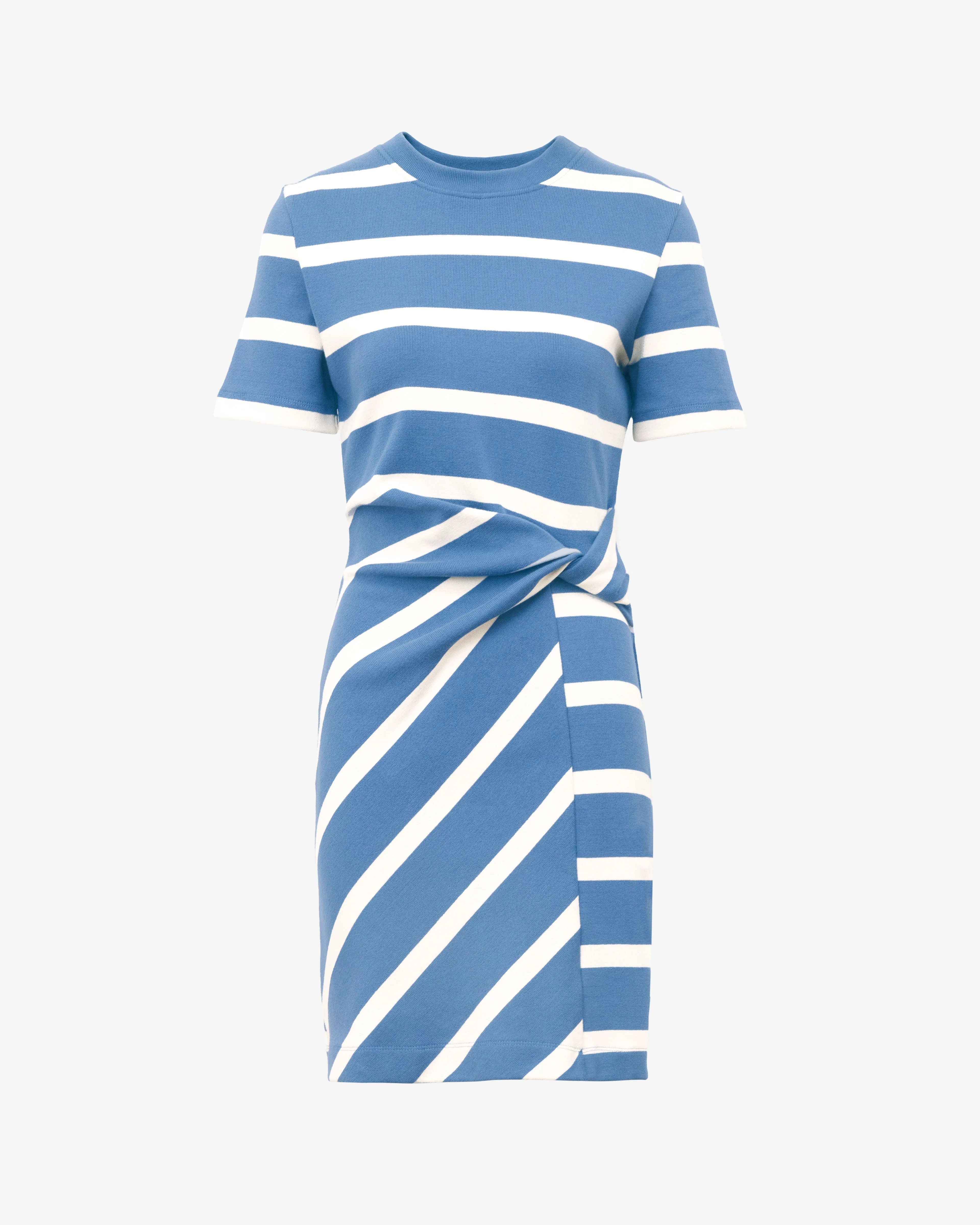 Eco Conscious Production FrictionResistant Sleeves Short Striped Cody Dress