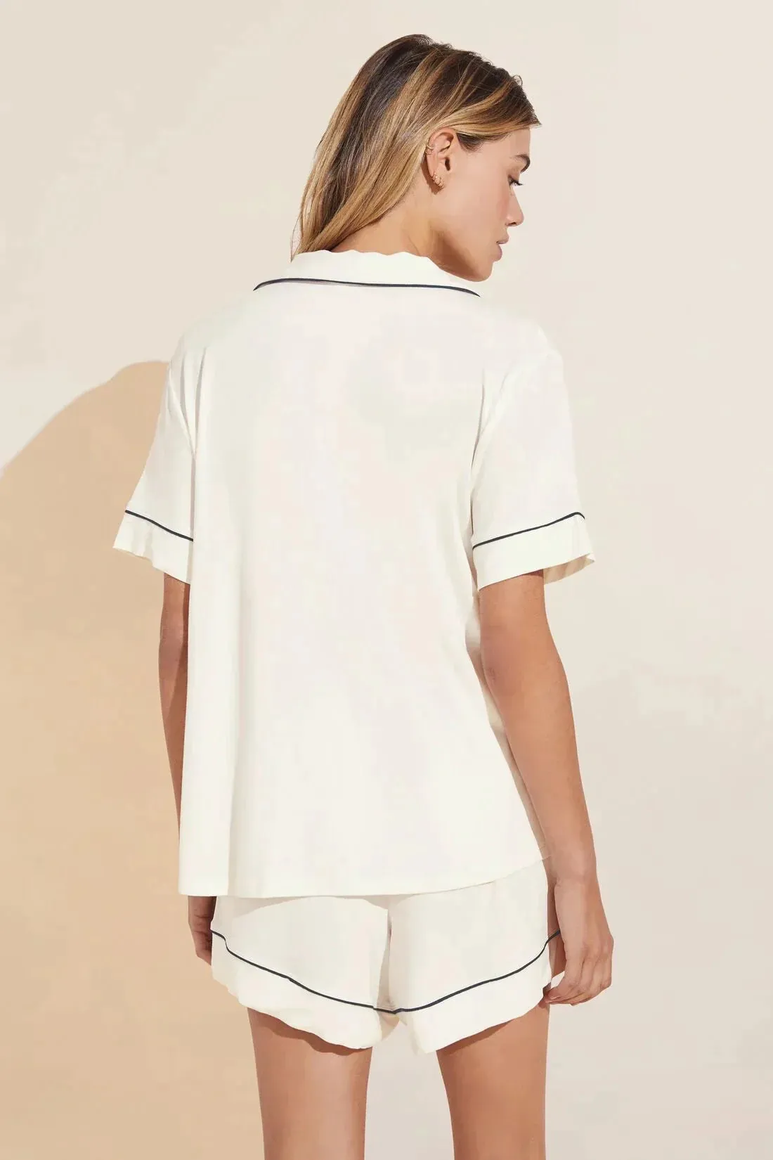 Gisele TENCEL Modal Relaxed Short PJ Set Stretch Comfort DoubleLayered Collar