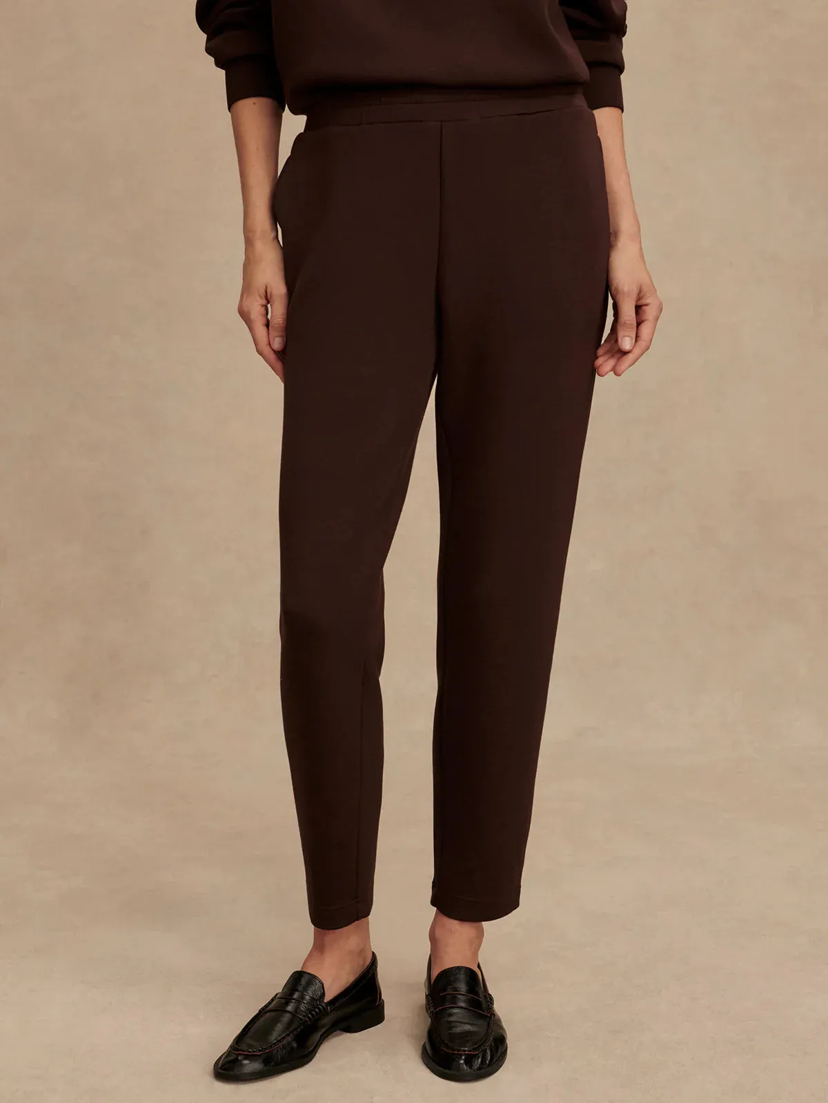 Varley The Slim Pant 25" in Coffee Bean Biodegradable Fiber Blend Earthy Tone Colorways