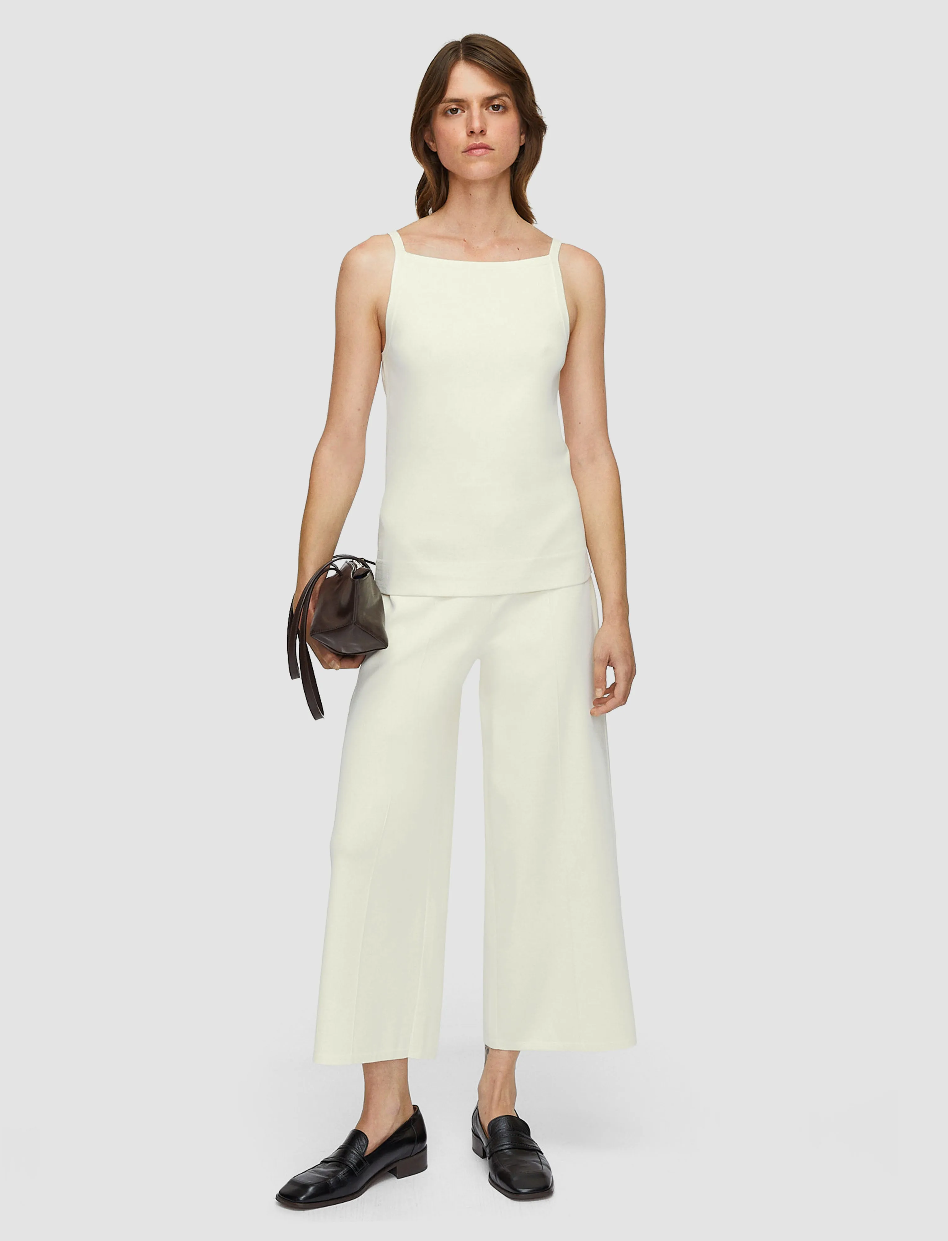 Viscose Knit Stretch Culottes Breathable mesh panel Travel Outfit