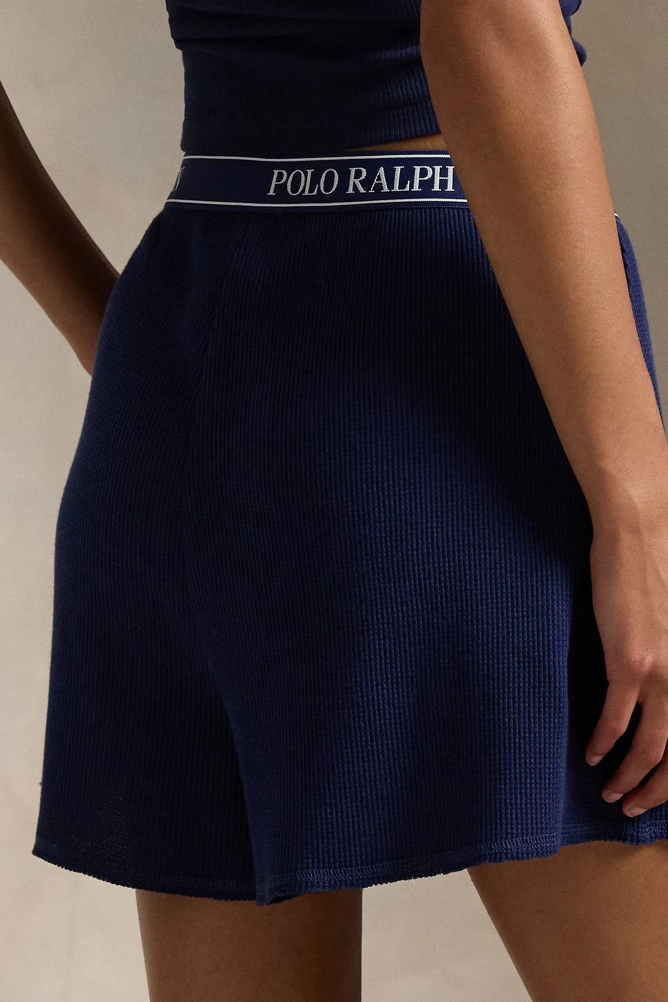 Waffle-Knit Boxer Layered Hem Detailing LayeredStyling