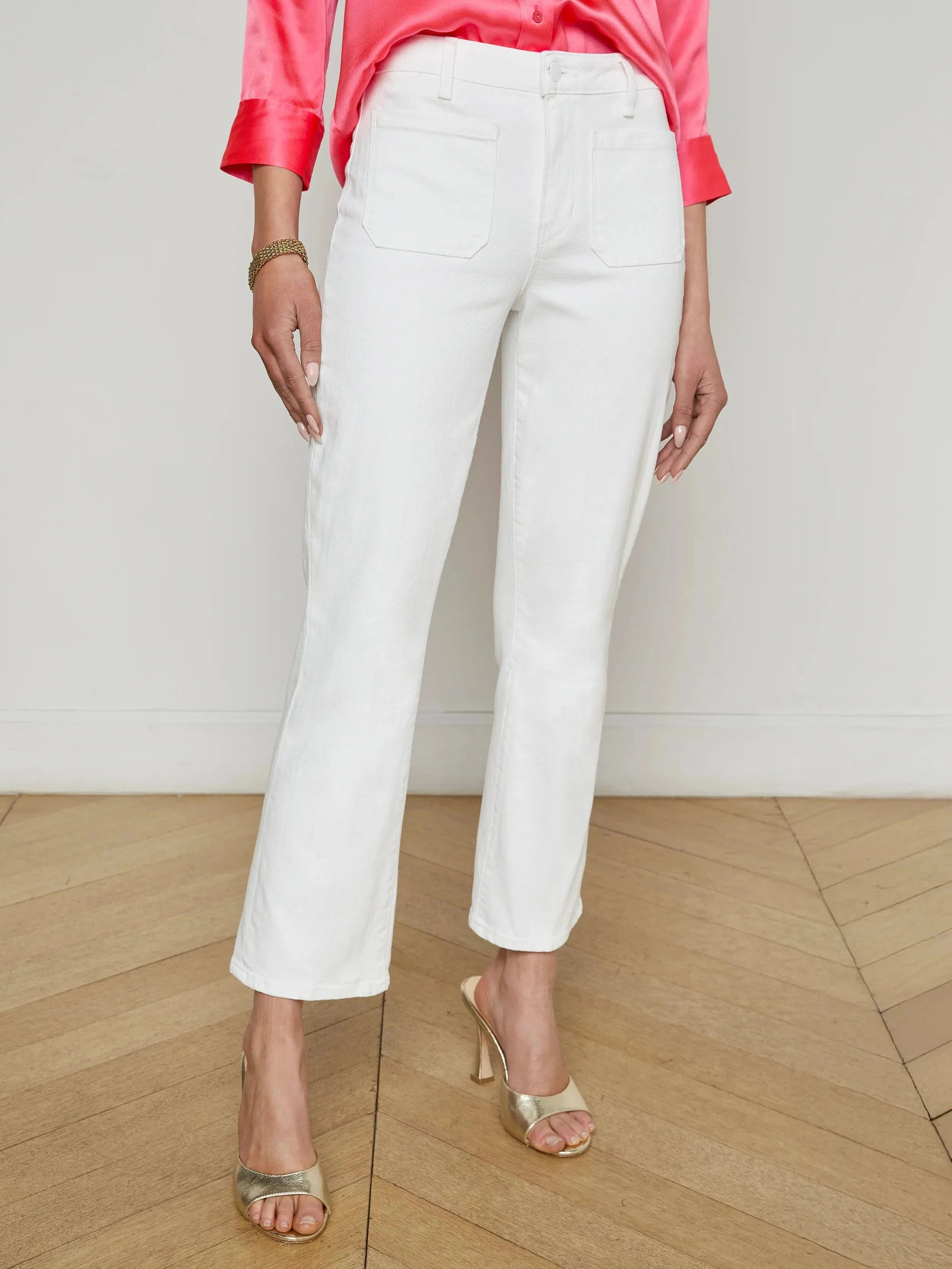 Traveler Gear Smart Casual Party Look Earthy Noya High Rise Patch Pocket Slim Flare Campos