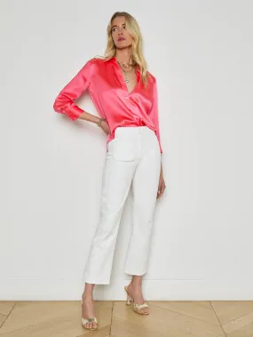 Noya High Rise Patch Pocket Slim Flare Campos Weekend Getaway Minimalist Breathable