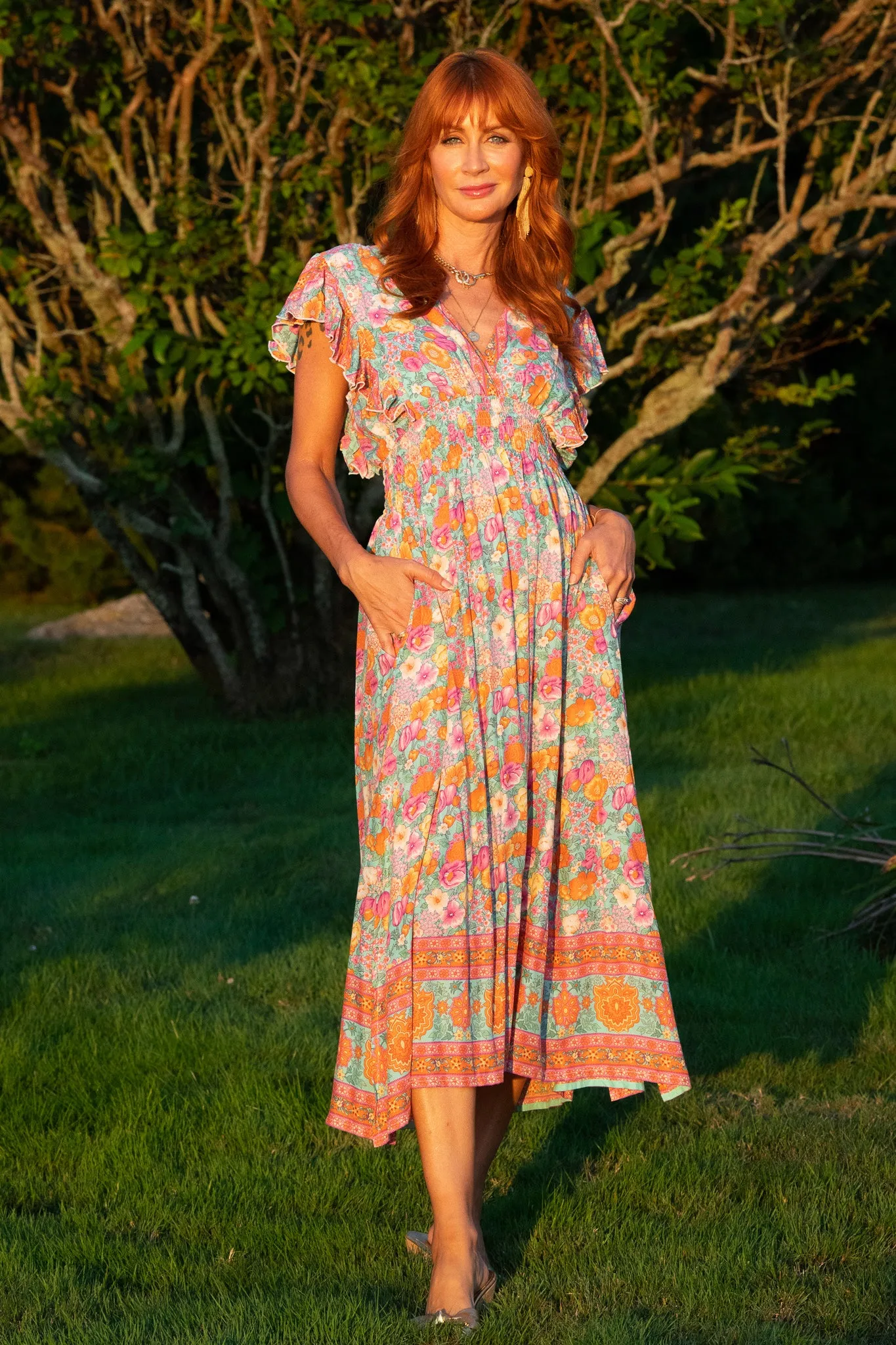 Oahu Dress / Julep Floral Cozy and Comfortable
