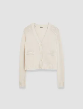 Multi Directional Stretch Open Cashmere Cardigan