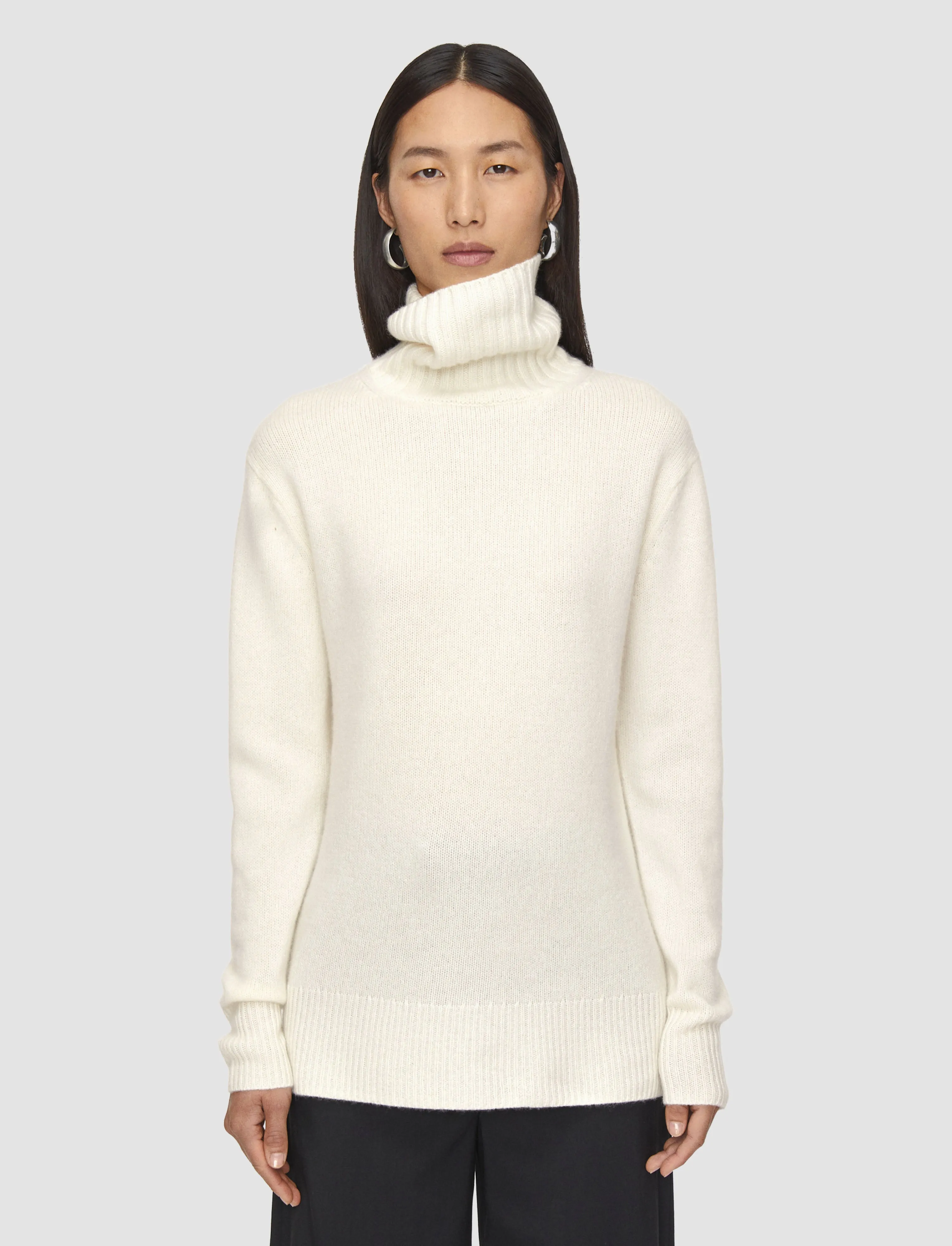 Open Cashmere High Neck Jumper Daily Wear