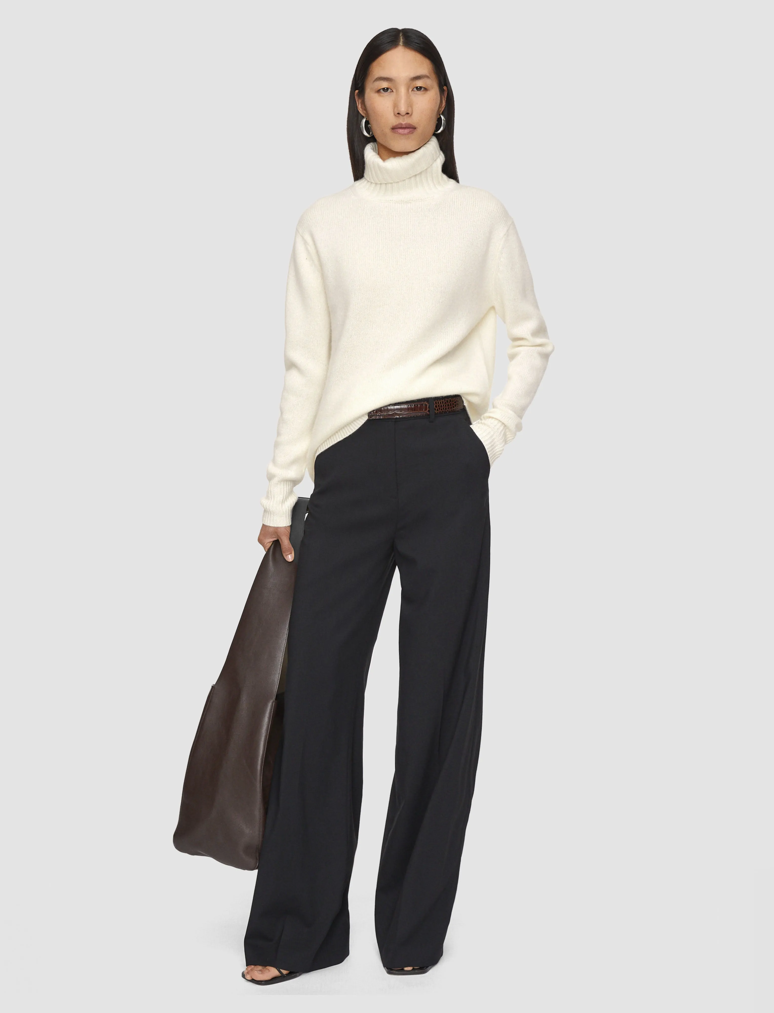 Open Cashmere High Neck Jumper Fresh Style