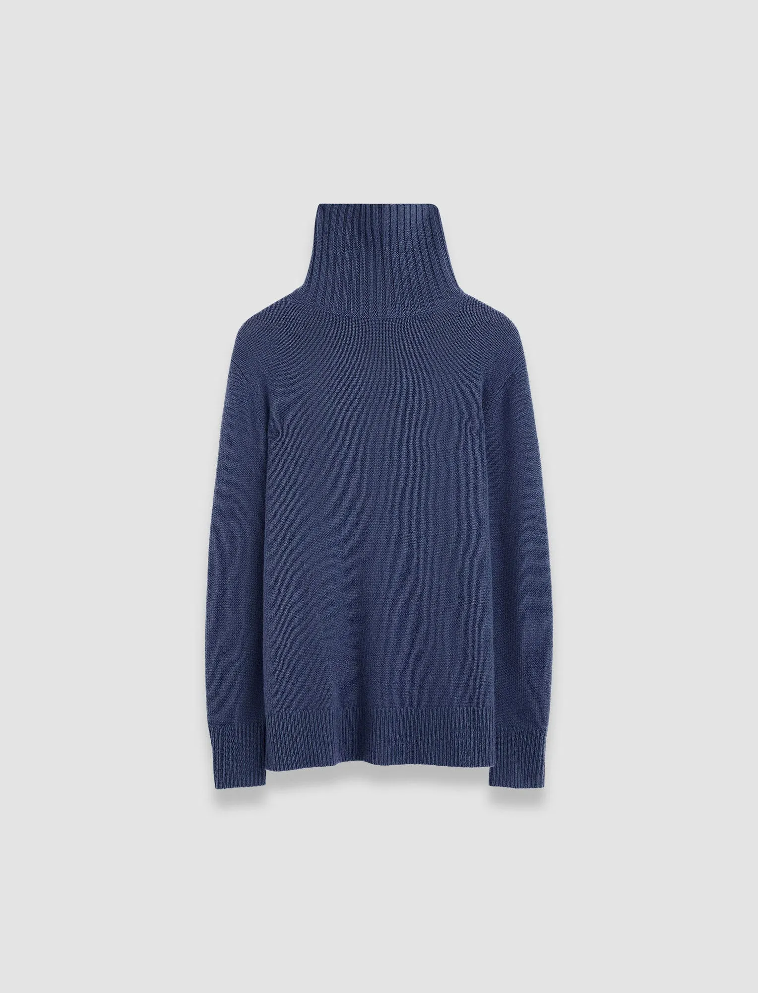 Simple Wear Open Cashmere High Neck Jumper