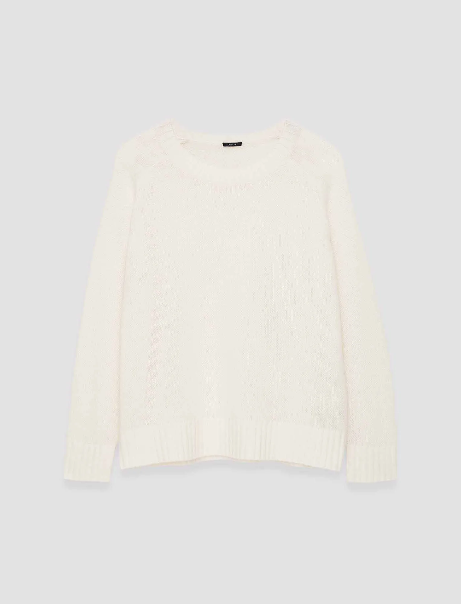 Layered Stitch Detail Breathable Layer Open Cashmere Round Neck Jumper