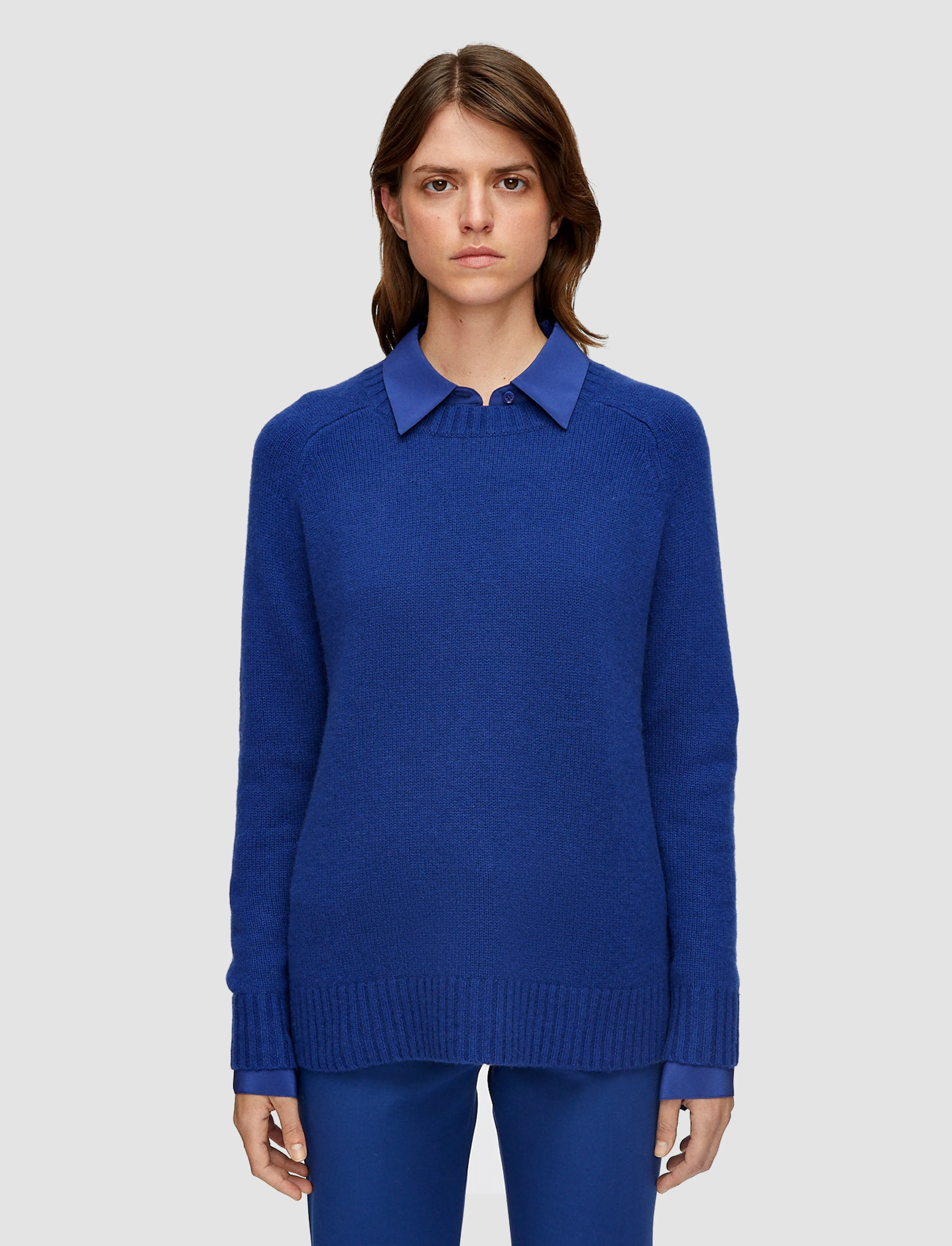 Durable Reinforced Hems Open Cashmere Round Neck Jumper