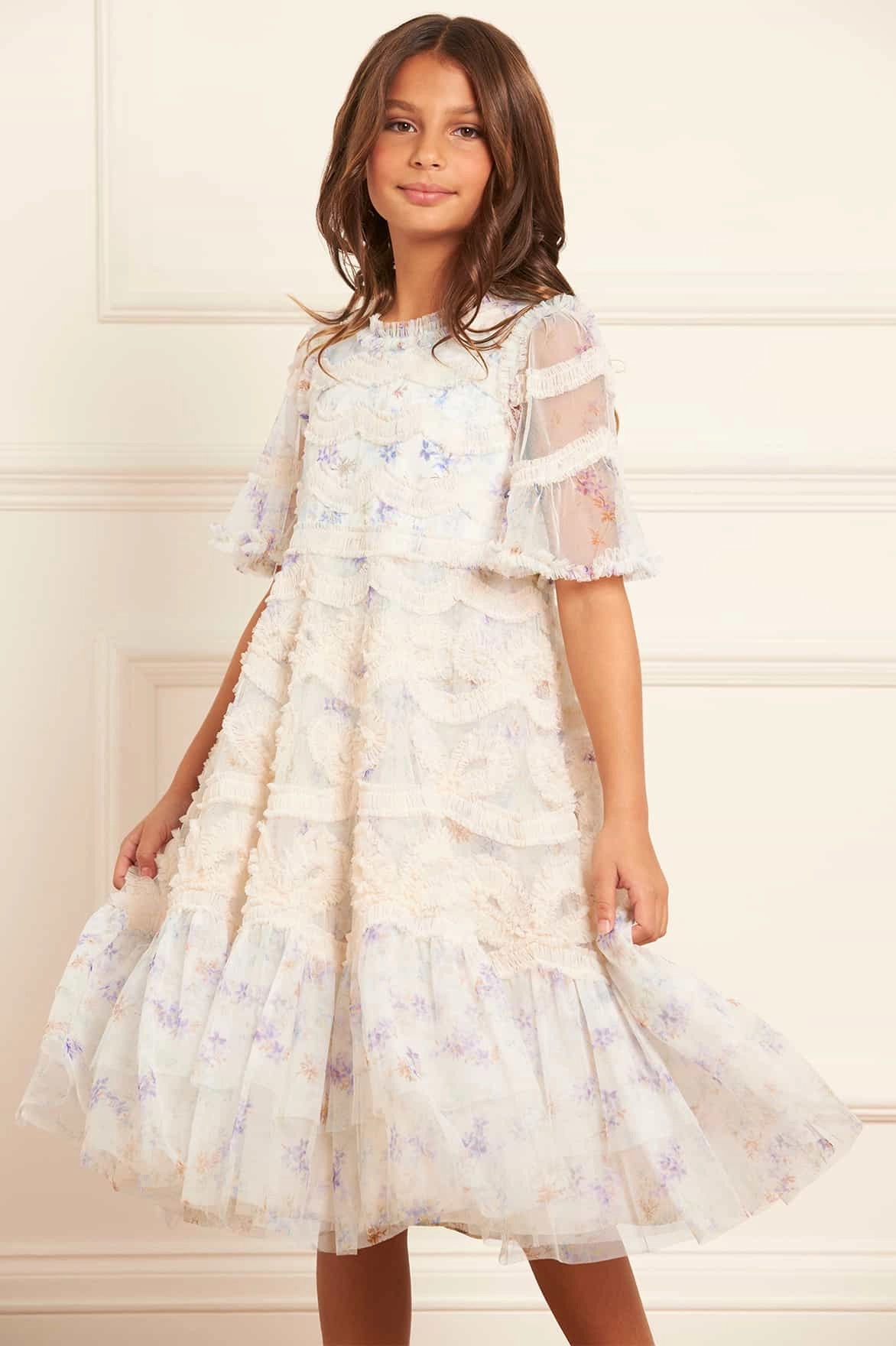 Ophelia Ditsy Ingrid Kids Dress High Density Knit